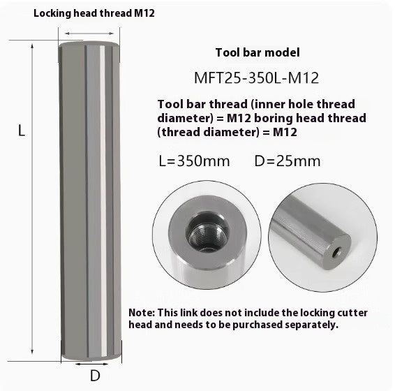 6034 MFT tungsten steel anti-vibration cutter shank lock tooth cutter shank high precision end milling cutter shank monolithic alloy interchangeable carbide head Shandong Denso Pricision Tools Co.,Ltd.